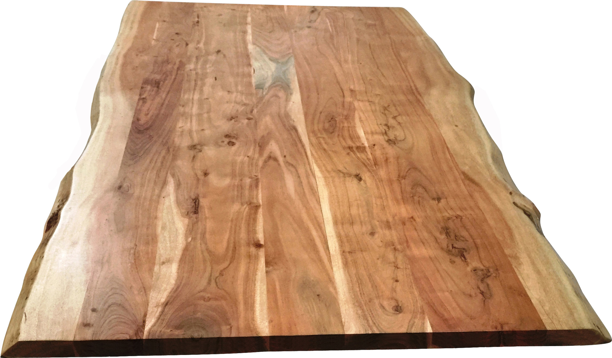 TPFLiving Tisch 160x85 cm Platte Akazie, Gestell Metall Platte natur, Gestell antiksilbern