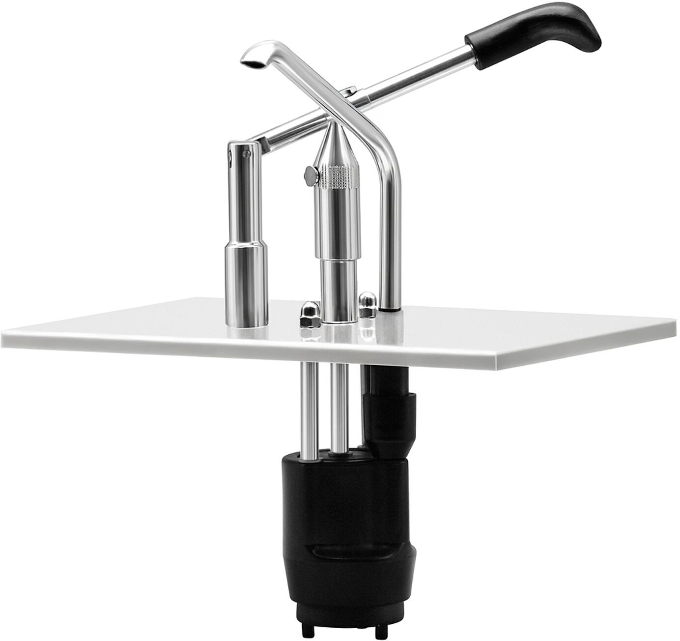 GGM Gastro Sausdispenser - RVS - 265x162x350mm - geschikt voor GN 1/4 bak - instelbare dosering zilver