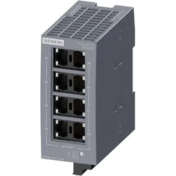Siemens 6GK5008-0GA10-1AB2 Industrial Ethernet Switch (8 Ports), Netzwerk Switch, Schwarz