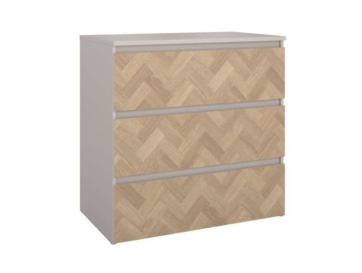 Kommode HOME AFFAIRE Maise in Holzoptik mit elegantem Fischgrätmuster , kaschmir, fischgrätmuster, jackson hickory, B:69,6cm H:69,9cm T:41,45cm, FSC-zertifiziertes teilmassives Holz, Sideboards, Kommode, Fischgrätdekorfronten für einen modernen Wohnstil