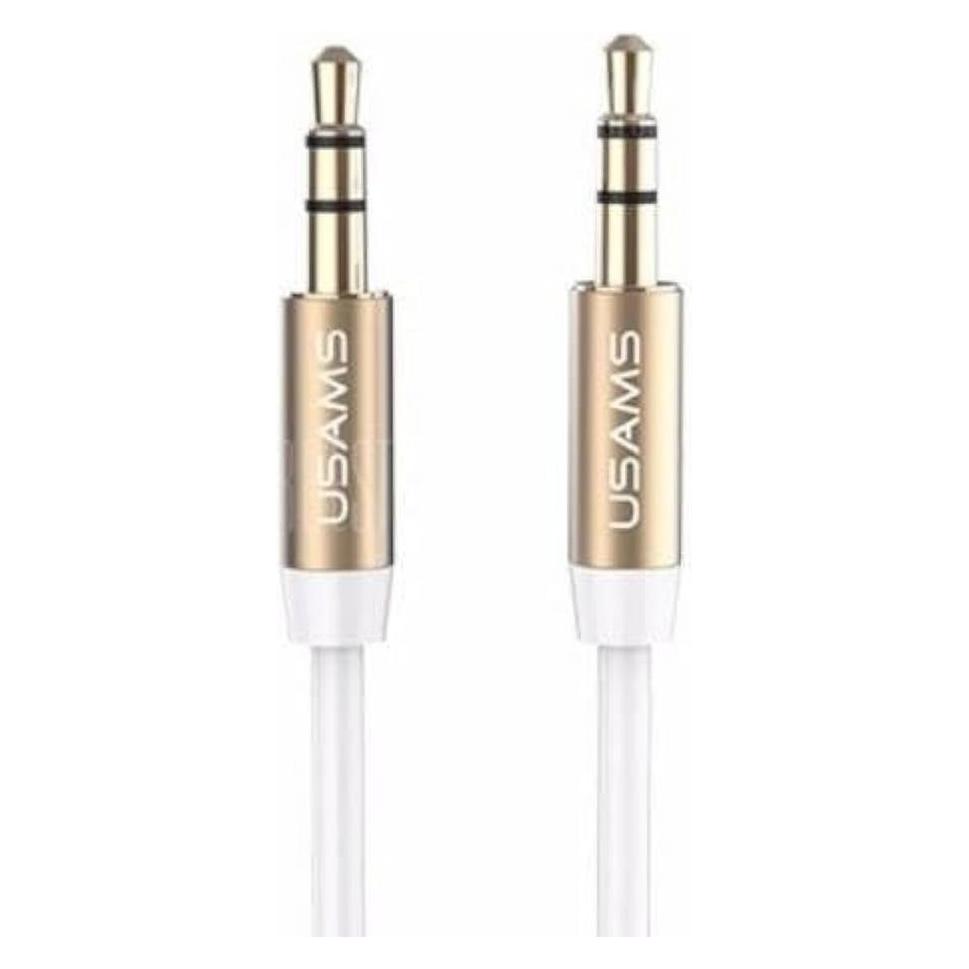 Usams Adapter audio jack 3,5m 3,5m 1m bialywhite YP102 YP01 (Klinkenadapter) (YP102)