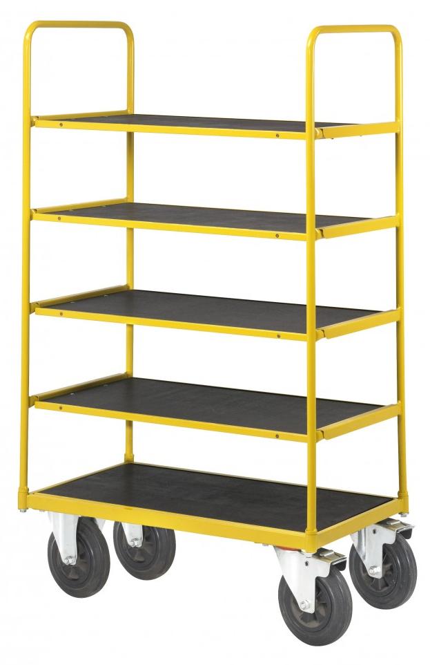 RAVENDO TW 1000M 5S Plattformwagen Etagenwagen 0,6x1,0m Vollrad 5 Regale