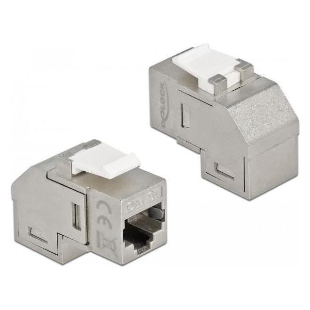 Delock Keystone Modul RJ45 Buchse zu RJ45 Buchse Cat.6A 90° gewinkelt (Keystone Modul) (86997)