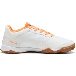 Puma, Herren, Fussballschuhe, Pressing IV Indoor (42), Orange, Weiss, Silber