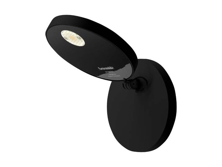 Demetra Spotlight LED-Wandlampe, 2.700 K, schwarz - Artemide - Wohnzimmer - Design - Metall - Rund