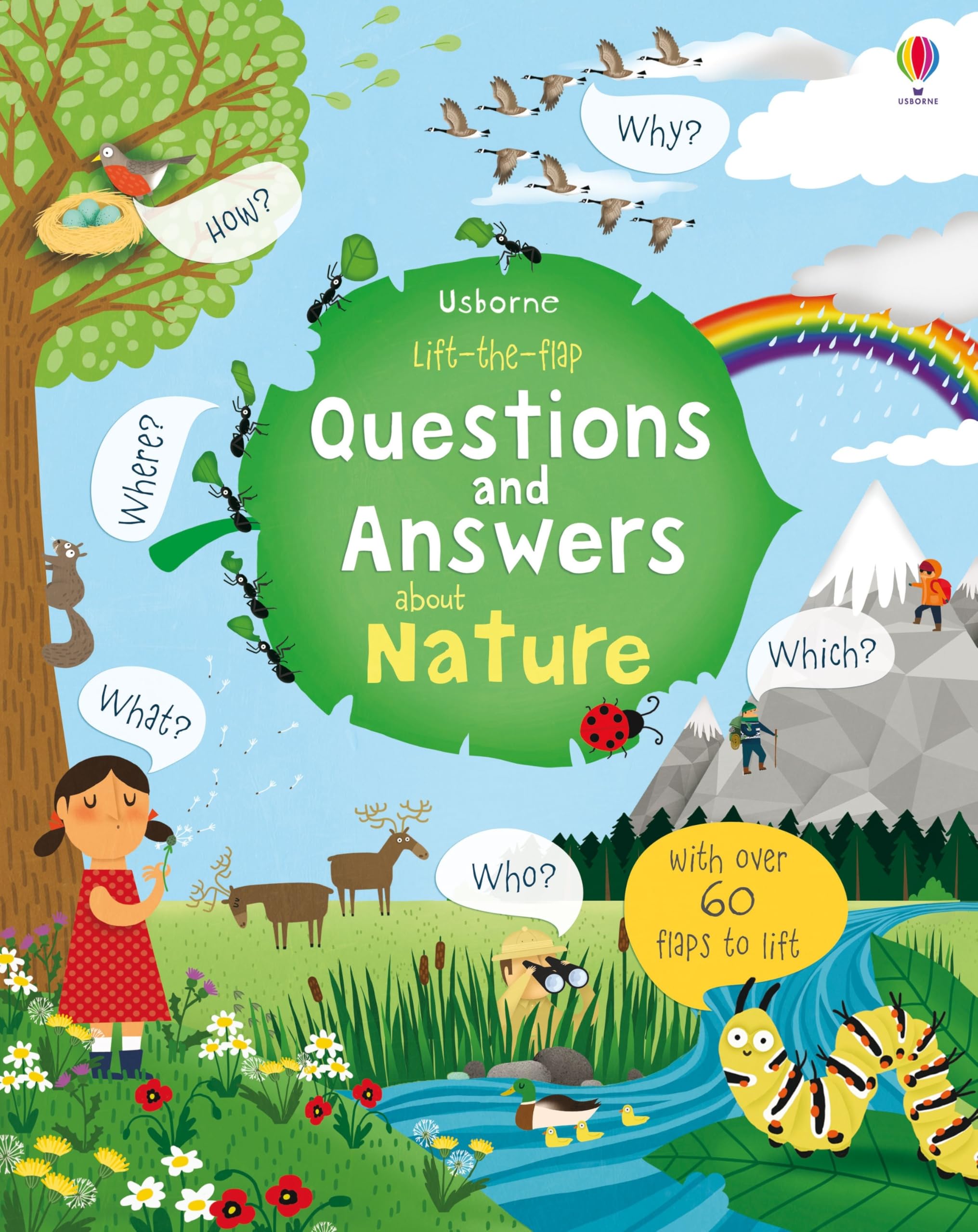 Usborne Publishing Ltd Lift-the-Flap Questions & Answers About Nature by Usborne – Interactive Learning Book for Kids