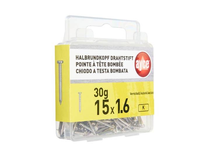 Ayce Halbrundkopf-Drahtstift 25 mm ⌀ 1.6 mm
