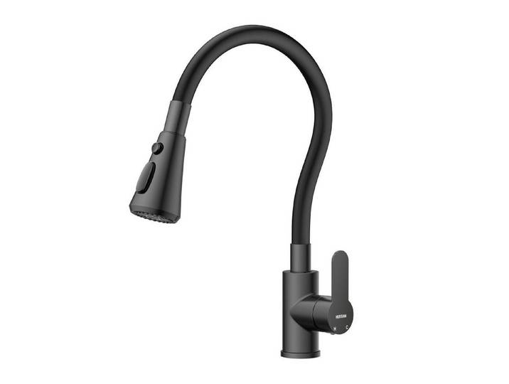 LuxusKollektion Küchenarmatur Küchenarmatur Flexibel Schwarz (1-St)