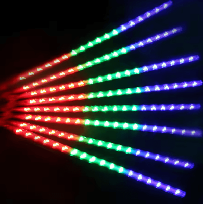 Inspire Curations Solar Meteor Shower Lights Waterproof Falling Rain Outdoor Lights multicolor solar 30cm tubes
