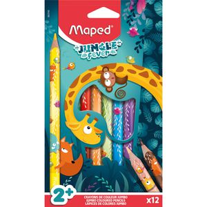 Maped Buntstifte Jungle Fever Jumbo, 863700, farbig sortiert, 12 Stück