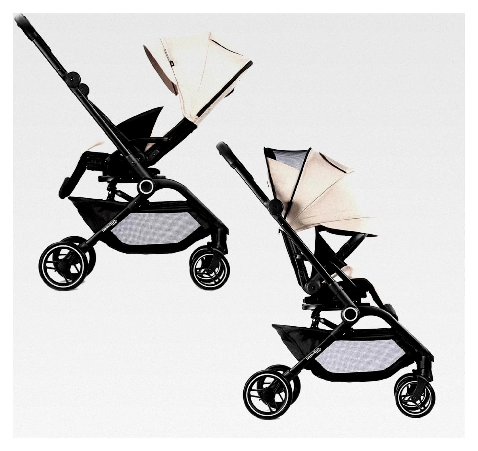 T1 Buggy - 360° drehbarer Sitz - MagicFold Technologie - Zusammenklappbar - Inklusive Becherhalter - Verstellbarer und wendiger Kinderwagen - Khaki
