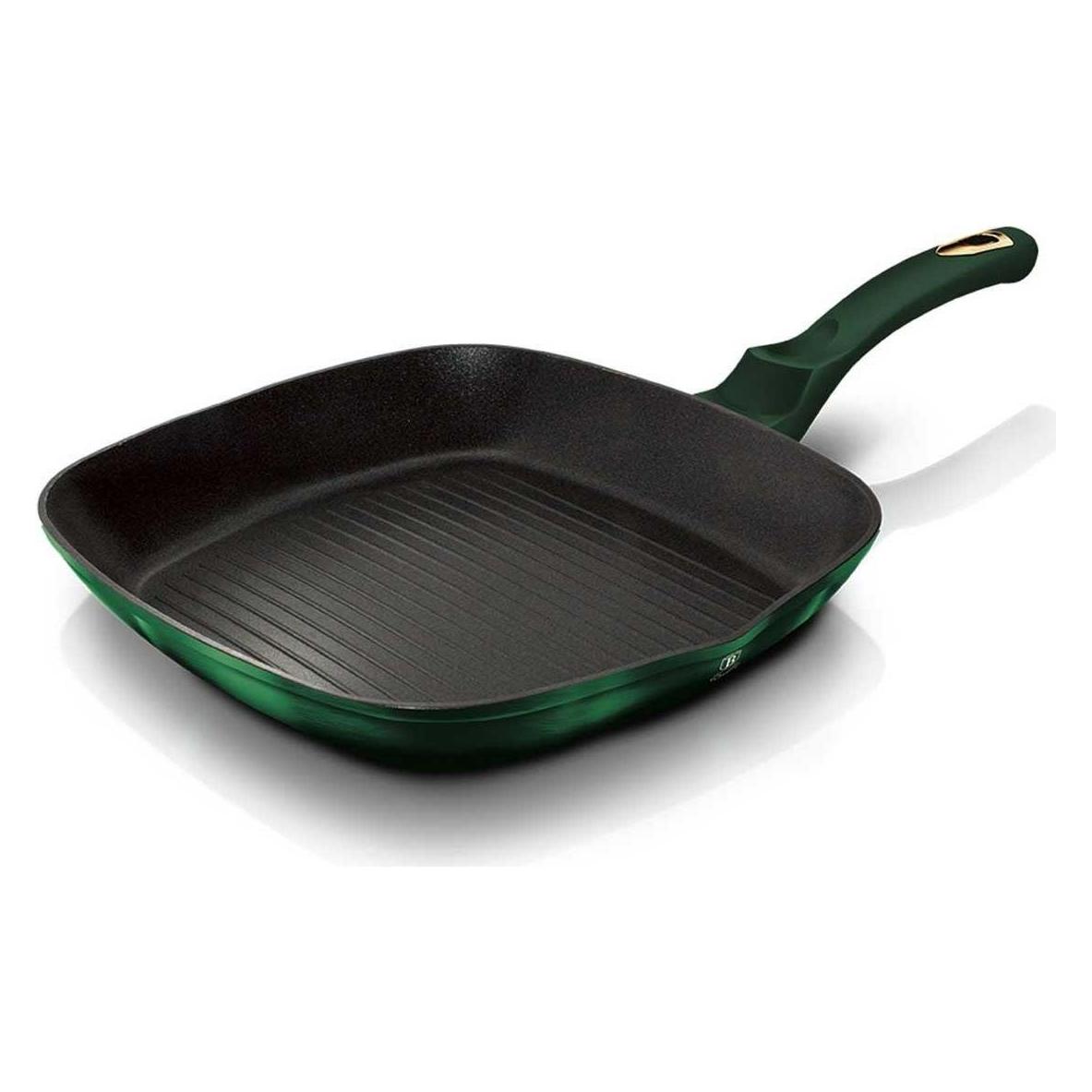 BerlingerHaus TITANI GRILL 28cm BH-6051 EMERALD (Grillpfanne, Aluminium, 28 x 4.10 cm) (BH/6051)