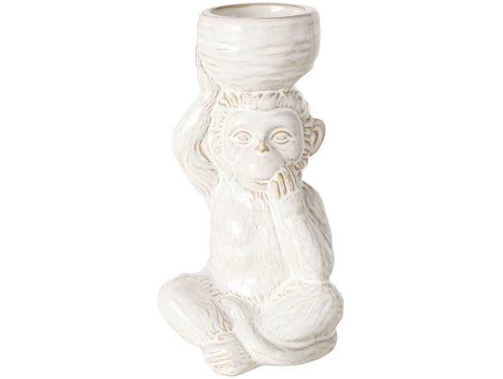 Teelichthalter Natural weiss Porzellan H 17 cm - Teelichthalter