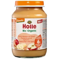 Holle Apfel & Banane mit Dinkel Früchtezubereitung bio