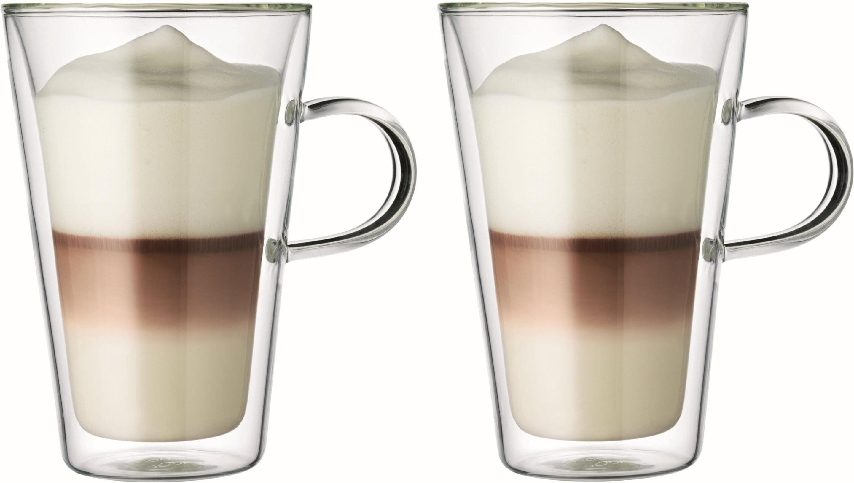 Thermotasse BODUM "Canteen 400 ml", transparent, H:14cm, Glas, Trinkgefässe, Thermotasse transparent 14cm, 400ml, 2 Stk.