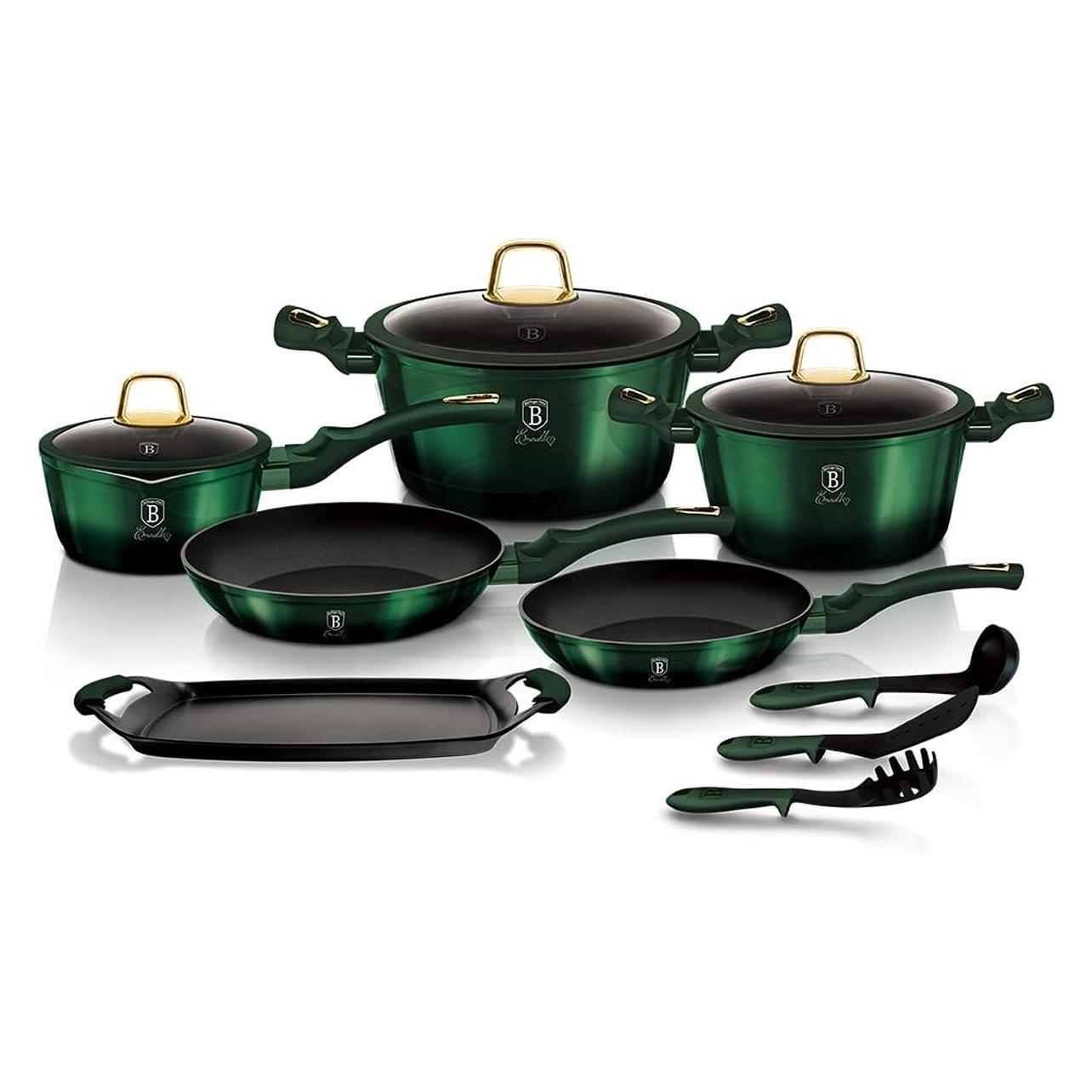 BerlingerHaus TITANIUM POT SET 12 pcs. BH-6066 EMERALD (BH/6066)