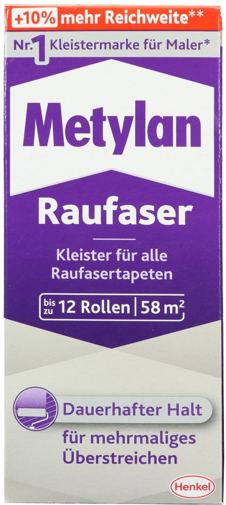 Henkel Metylan Raufaser, Kleister für Raufaser- und Raufaservliestapeten, 360 g