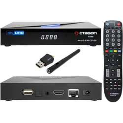 OCTAGON SX888 V2 4K UHD E2 Linux Smart TV Receiver + 600Mbit WLAN Stick