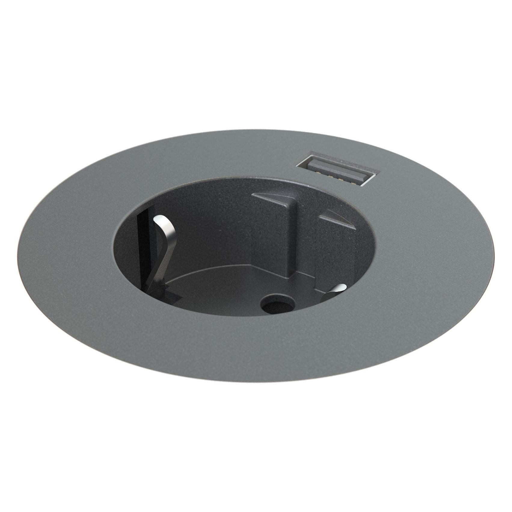 Kondator Powerdot Midi - 1 El 1 USB-C PD Laddare, typ F (Schuko) Svart (CEE 7/3, 1.25 m) (935-PM62)