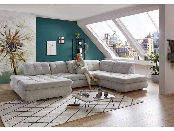 Ecksofa NOLAN Stoff grau