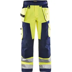 Warnschutz Handwerkerhose "1568" - D30 - gelb/marine