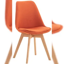 CLP Esszimmerstuhl Linares orange/Stoff