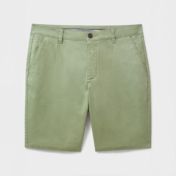 Crew Clothing Company Crew Clothing Mens Bermuda Chino Stretch Shorts Oil Green