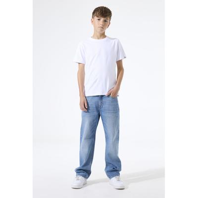 Straight-Jeans GARCIA "Ilyano", Jungen, Gr. 152, N-Gr, blau (medium used 6612), Denim/Jeans, Obermaterial: 100% Baumwolle, straight fit lang, Jeans Straight-Jeans, Etwas niedrigere Leibhöhe