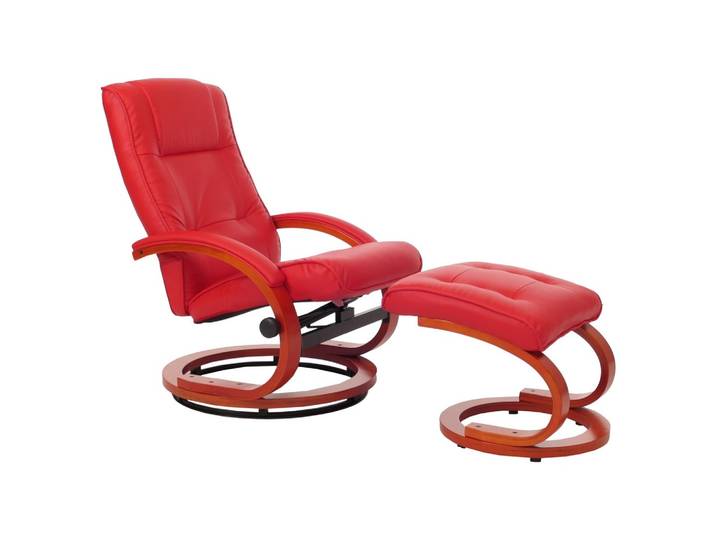 RELAXSESSEL MIT HOCKER Rot