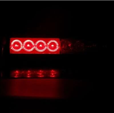 Inspired Living Universal 8 LED Car Emergency Strobe Light 12V Red & Blue Flashing Grill Beacon red