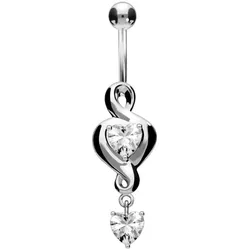 Titan Bananabell mit 925er Silber-Design HERZ-DESIGN