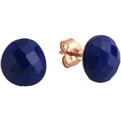 Jamelli Ohrringe Silber 925 rosé-vergoldet mit echtem Lapis