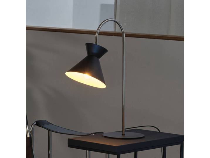 OSRAM Tischlampe Decor Waist, schwarz, für Wohn- / Esszimmer, Metall, Modern, Tischlampe