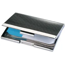 Sigel Visitenkartenetui Classic Spezial 20 Karten Silber 9 x 0,5 x 5,5 cm