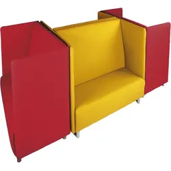 Akustiksofa 2-3 Sitzer, Bezug schwer entflammbar, 4er Set
