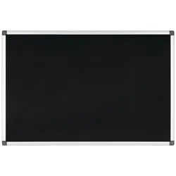Bi-Office Maya Schwarze Filz Pinnwand mit Aluminiumrahmen 120x120cm