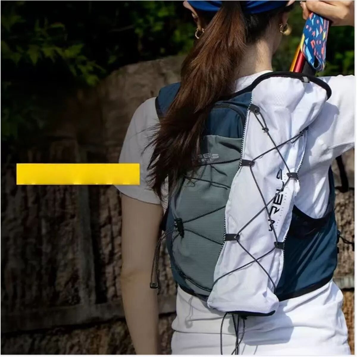 INF Outdoor Trekkingstocktasche - Tragbarer Pfeildesign Wanderstock Aufbewahrung Weiß