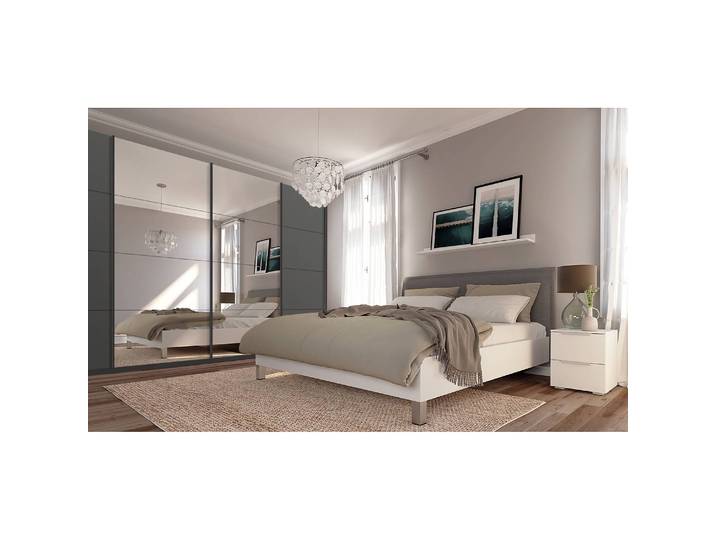 Schwebetürenschrank pure reflect 360 x 236cm Grau/Graphit 4 Türen