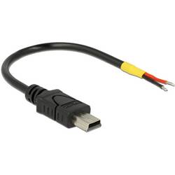 Delock USB-Kabel USB 2.0 USB-Mini-B Stecker, offene Kabelenden 0.10 m Schwarz 85251