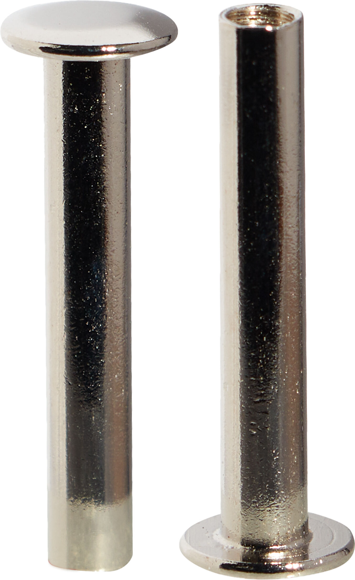 SPRINTIS 100 Unités - Vis de reliure, nickelé écrou lisse, vis fendue   49 mm, métal, argent