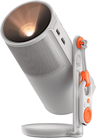 Mini proyector - Xgimi MoGo 4, 1920x1080, 25.000 h, Full-HD, 450 lúmenes ISO, 2,5 horas de batería, 65 W, Gris