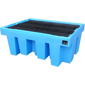 BAUER Auffangwanne WP-PE 1/11, aus Polyethylen, 176 x 135cm, Polyethylen-Gitterrost, unterfahrbar, 1000 Liter