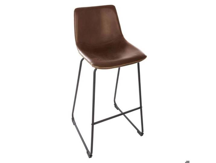 Lot de 2 chaises de bar  Lois  effet cuir marron cognac - Atmosphera Créateur d'intérieur