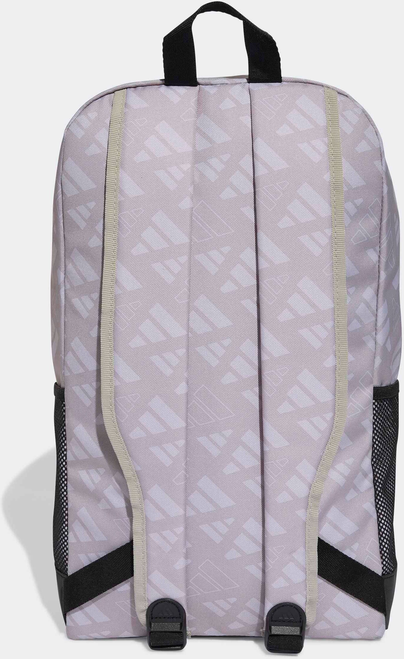 Rucksack ADIDAS PERFORMANCE "LINEAR MONOGRAM GRAFIK", schwarz (metallicl grau, schwarz), Rucksäcke, Damen, Obermaterial: 100% Polyester, Rucksack