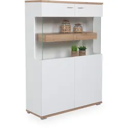 Highboard HARPER CRAWLEY (BHT 90x134x37 cm) - braun - BHT 90x134x37 cm