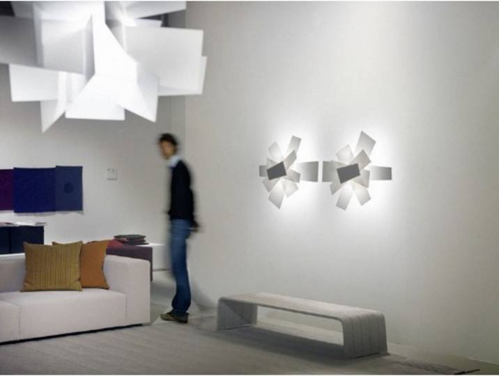 Big Bang Wandleuchte/Deckenleuchte Weiß - Foscarini - Wohnzimmer - Kunststoff