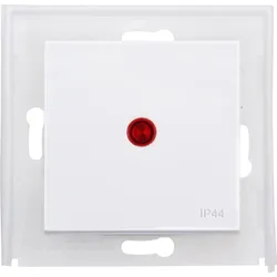Kopp 493572004 HK07 IP44 - Flächenwippe mit Linse rot, Farbe: reinweiß