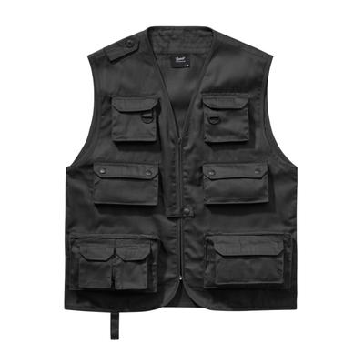 Funktionsweste BRANDIT "Brandit Herren Hunting Vest", Herren, Gr. 7XL, schwarz, 80% Polyester, 20% Baumwolle, Westen Funktionsweste