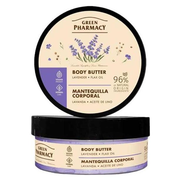 Schubiger Green Pharmacy Lavendel-Körperbutter und Leinöl 200 ml (Body Butter, 200 ml) (44152810)