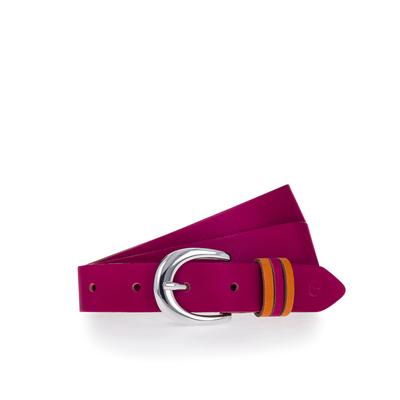 Ledergürtel TAMARIS, Damen, Gr. 105, pink, Rindsleder, Gürtel Ledergürtel, mit Dreifach-Schlaufe verziert